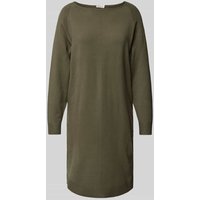 s.Oliver RED LABEL Loose Fit Strickkleid mit U-Boot-Ausschnitt in Dunkelgruen, Größe 46 von s.Oliver RED LABEL
