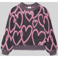 s.Oliver RED LABEL Loose Fit Strickpullover aus Viskose-Mix in Graphit, Größe 116 von s.Oliver RED LABEL