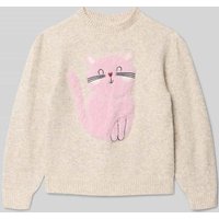s.Oliver RED LABEL Loose Fit Strickpullover mit Artwork Stitching in Sand Melange, Größe 128 s.Oliver RED LABEL Loose Fit Strickpullover mit Artwork Stitching in Sand Melange, Größe 128 von s.Oliver RED LABEL