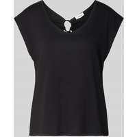 s.Oliver RED LABEL Loose Fit T-Shirt aus Baumwoll-Modal-Mix in BLACK, Größe 40 von s.Oliver RED LABEL