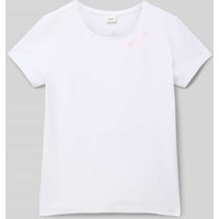 s.Oliver RED LABEL Loose Fit T-Shirt mit Frontprint in Weiss, Größe 92 von s.Oliver RED LABEL