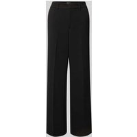 s.Oliver RED LABEL Loose Fit Weite Hose mit Viskose-Anteil in Piqué-Qualität in BLACK, Größe 42 von s.Oliver RED LABEL