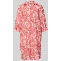 s.Oliver RED LABEL Oversized Hemdblusenkleid mit Eingrifftaschen in Rot, Größe 40 von s.Oliver RED LABEL