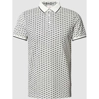 s.Oliver RED LABEL Poloshirt mit Allover-Muster in Weiss, Größe XXL von s.Oliver RED LABEL