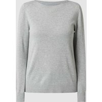 s.Oliver RED LABEL Pullover aus Viskose-Baumwoll-Mix in Silber Melange, Größe 40 von s.Oliver RED LABEL