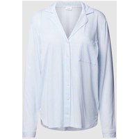 s.Oliver RED LABEL Pyjama-Oberteil mit Streifenmuster Modell 'Everyday' in Blau, Größe 40-42 von s.Oliver RED LABEL