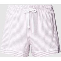 s.Oliver RED LABEL Pyjama-Shorts aus Baumwoll-Viskose-Mix mit Streifenmuster in Bordeaux, Größe 32-34 von s.Oliver RED LABEL