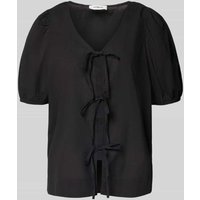 s.Oliver RED LABEL Regular Fit Baumwollbluse mit V-Ausschnitt in BLACK, Größe 34 s.Oliver RED LABEL Regular Fit Baumwollbluse mit V-Ausschnitt in BLACK, Größe 34 von s.Oliver RED LABEL