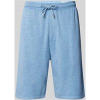 s.Oliver RED LABEL Regular Fit Bermudas in Melange-Optik in Rauchblau, Größe M von s.Oliver RED LABEL