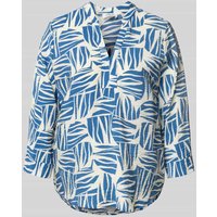 s.Oliver RED LABEL Regular Fit Blusenshirt aus Viskose-Mix in Ocean, Größe 42 von s.Oliver RED LABEL