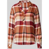 s.Oliver RED LABEL Regular Fit Blusenshirt aus Viskose-Modal-Mix mit Karomuster in Rose, Größe 46 von s.Oliver RED LABEL