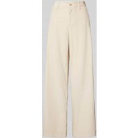 s.Oliver RED LABEL Regular Fit Cordhose aus reiner Baumwolle mit weitem Bein in Offwhite, Größe 42 von s.Oliver RED LABEL