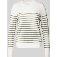 s.Oliver RED LABEL Regular Fit Feinstrickpullover aus Viskose-Mix in Khaki Melange, Größe 40 von s.Oliver RED LABEL