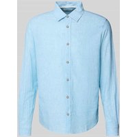 s.Oliver RED LABEL Regular Fit Freizeithemd aus Leinen-Baumwoll-Mix in Mint, Größe XXL von s.Oliver RED LABEL