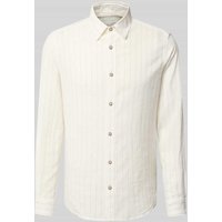 s.Oliver RED LABEL Regular Fit Freizeithemd aus Leinen-Baumwoll-Mix in Weiss, Größe XXXL von s.Oliver RED LABEL