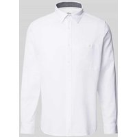 s.Oliver RED LABEL Regular Fit Freizeithemd aus reinem Baumwoll-Piqué in Weiss, Größe M von s.Oliver RED LABEL