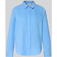 s.Oliver RED LABEL Regular Fit Hemdbluse aus reiner Baumwolle in Blau, Größe 36 von s.Oliver RED LABEL
