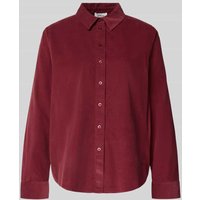 s.Oliver RED LABEL Regular Fit Hemdbluse aus reiner Baumwolle in Bordeaux, Größe 46 von s.Oliver RED LABEL