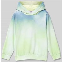 s.Oliver RED LABEL Regular Fit Hoodie aus Baumwoll-Mix mit Farbverlauf in Hellgruen, Größe 92 von s.Oliver RED LABEL