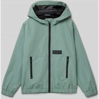 s.Oliver RED LABEL Regular Fit Jacke mit Kapuze und Kontrastdetails in Lind, Größe 146 von s.Oliver RED LABEL