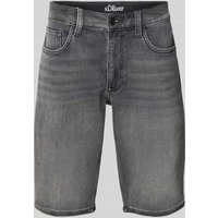 s.Oliver RED LABEL Regular Fit Jeansshorts im 5-Pocket-Design in Anthrazit, Größe 30 von s.Oliver RED LABEL