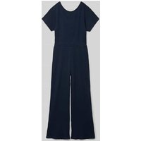 s.Oliver RED LABEL Regular Fit Jumpsuit aus Baumwoll-Elasthan-Mix in Marine, Größe 176 von s.Oliver RED LABEL