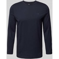 s.Oliver RED LABEL Regular Fit Langarmshirt aus reiner Baumwolle in Dunkelblau, Größe S von s.Oliver RED LABEL