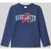 s.Oliver RED LABEL Regular Fit Langarmshirt aus reiner Baumwolle in Marine, Größe 92 von s.Oliver RED LABEL