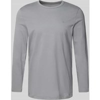 s.Oliver RED LABEL Regular Fit Langarmshirt aus reiner Baumwolle in Mittelgrau, Größe M von s.Oliver RED LABEL