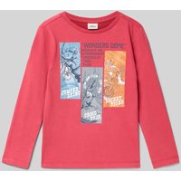 s.Oliver RED LABEL Regular Fit Langarmshirt aus reiner Baumwolle in Rot, Größe 92 von s.Oliver RED LABEL
