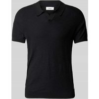 s.Oliver RED LABEL Regular Fit Poloshirt mit Flammgarnstruktur in Black, Größe XXL von s.Oliver RED LABEL
