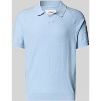 s.Oliver RED LABEL Regular Fit Poloshirt mit Flammgarnstruktur in Hellblau, Größe XL von s.Oliver RED LABEL