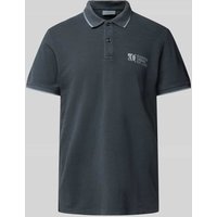 s.Oliver RED LABEL Regular Fit Poloshirt mit Label-Print in Mittelgrau, Größe XXL von s.Oliver RED LABEL