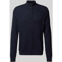 s.Oliver RED LABEL Regular Fit Pullover aus reiner Baumwolle mit Strukturmuster in Dunkelblau, Größe XXL von s.Oliver RED LABEL
