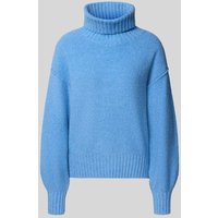 s.Oliver RED LABEL Regular Fit Rollkragenpullover aus Baumwoll-Mix in Hellblau, Größe 40 von s.Oliver RED LABEL