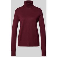 s.Oliver RED LABEL Regular Fit Rollkragenpullover aus Viskose-Mix in Bordeaux, Größe 44 von s.Oliver RED LABEL