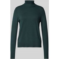 s.Oliver RED LABEL Regular Fit Rollkragenpullover aus Viskose-Mix in Dunkelgruen, Größe 38 von s.Oliver RED LABEL