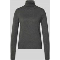 s.Oliver RED LABEL Regular Fit Rollkragenpullover aus Viskose-Mix in Mittelgrau Melange, Größe 42 von s.Oliver RED LABEL