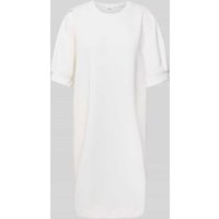 s.Oliver RED LABEL Regular Fit Scuba-Kleid mit Puffärmeln in Weiss, Größe 36 von s.Oliver RED LABEL