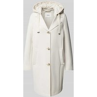 s.Oliver RED LABEL Regular Fit Scuba-Mantel mit abnehmbarer Kapuze aus Stepp in Offwhite, Größe 32 von s.Oliver RED LABEL
