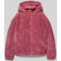 s.Oliver RED LABEL Regular Fit Steppjacke in Struktur-Optik in Kirsche, Größe 146 von s.Oliver RED LABEL