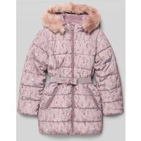 s.Oliver RED LABEL Regular Fit Steppjacke mit Ziergürtel in Altrosa, Größe 140 von s.Oliver RED LABEL