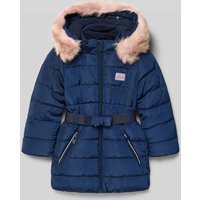s.Oliver RED LABEL Regular Fit Steppjacke mit Ziergürtel in Marine, Größe 128 von s.Oliver RED LABEL