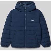 s.Oliver RED LABEL Regular Fit Steppjacke mit reflektierendem Print in Marine, Größe 146 von s.Oliver RED LABEL