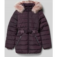 s.Oliver RED LABEL Regular Fit Steppmantel mit Taillengürtel in Purple, Größe 110 von s.Oliver RED LABEL