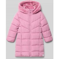 s.Oliver RED LABEL Regular Fit Steppmantel mit Teddyplüsch-Futter in Mauve, Größe 104 von s.Oliver RED LABEL