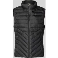 s.Oliver RED LABEL Regular Fit Steppweste mit Stehkragen in Metallic Black, Größe 38 von s.Oliver RED LABEL