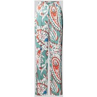 s.Oliver RED LABEL Regular Fit Stoffhose mit Allover-Print in Khaki, Größe 42 von s.Oliver RED LABEL