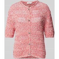 s.Oliver RED LABEL Regular Fit Strickjacke aus Ajour-Strick in Rot, Größe 34 von s.Oliver RED LABEL