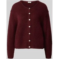s.Oliver RED LABEL Regular Fit Strickjacke mit Alpaka-Anteil in Bordeaux, Größe 38 von s.Oliver RED LABEL